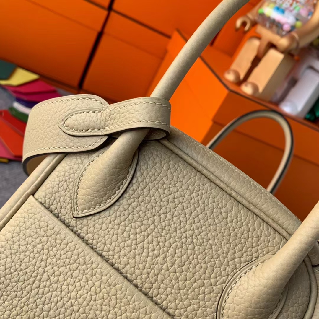 Hermès（爱马仕）Lindy 琳迪包 S2 风衣灰 原厂御用顶级TC皮 金扣 26cm 现货