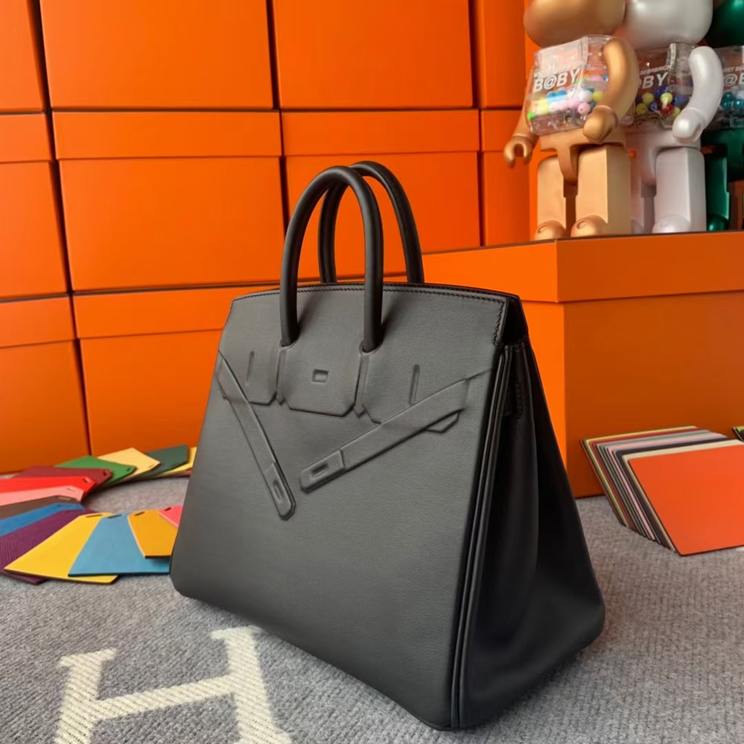 Hermès（爱马仕）Birkin shadow 幻影包 CK89黑色 原厂御用顶级Swift皮 25cm 现货