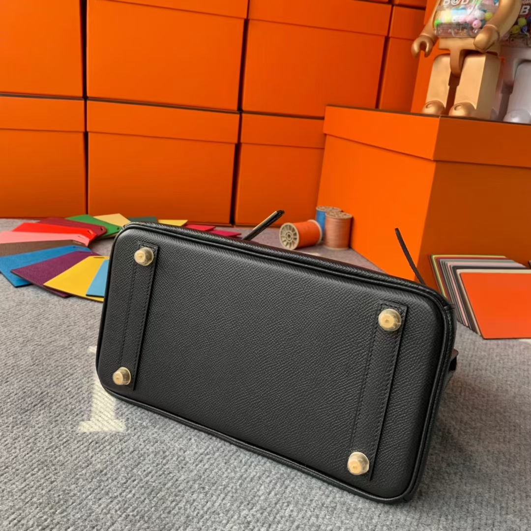Hermès（爱马仕）Birkin 铂金包 CK89黑色 原厂御用顶级Epsom 皮 金扣 25 现货