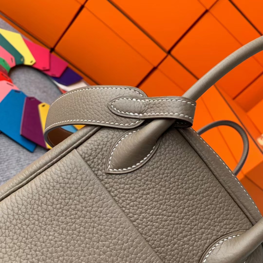 Hermès（爱马仕）Lindy 琳迪包 CK18大象灰 原厂御用顶级TC皮 银扣 26cm 现货