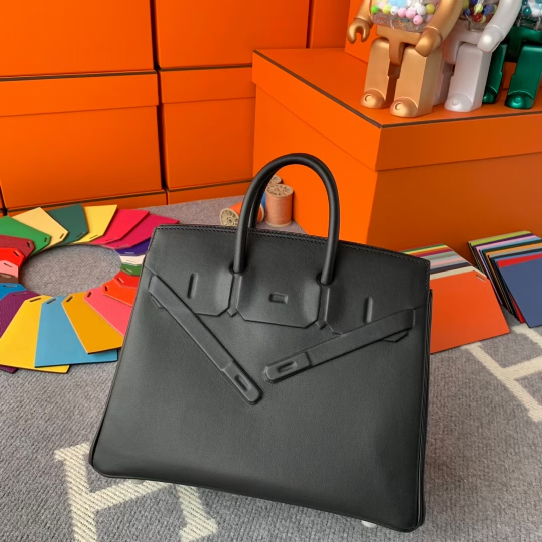Hermès（爱马仕）Birkin shadow 幻影包 CK89黑色 原厂御用顶级Swift皮 25cm 现货