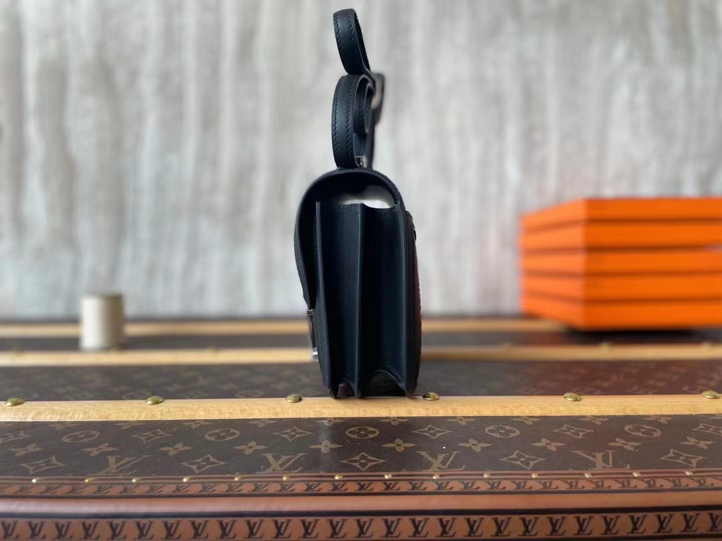 Hermès（爱马仕）Constance 小康 黑色 Epsom 银扣 19cm