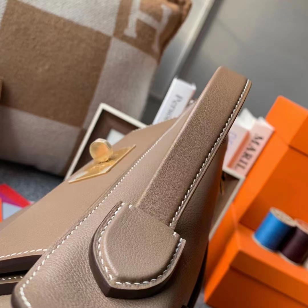 Hermès（爱马仕）Kelly 2424 大象灰 原厂御用顶级Ever Color皮 拼 Swift 皮 金扣
