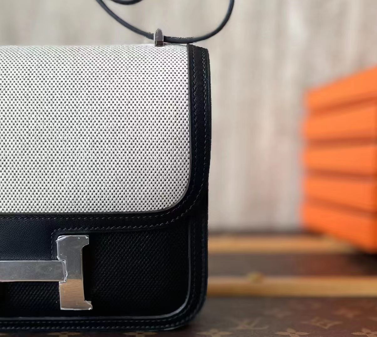 Hermès（爱马仕）Constance 小康 黑色 Epsom 银扣 19cm