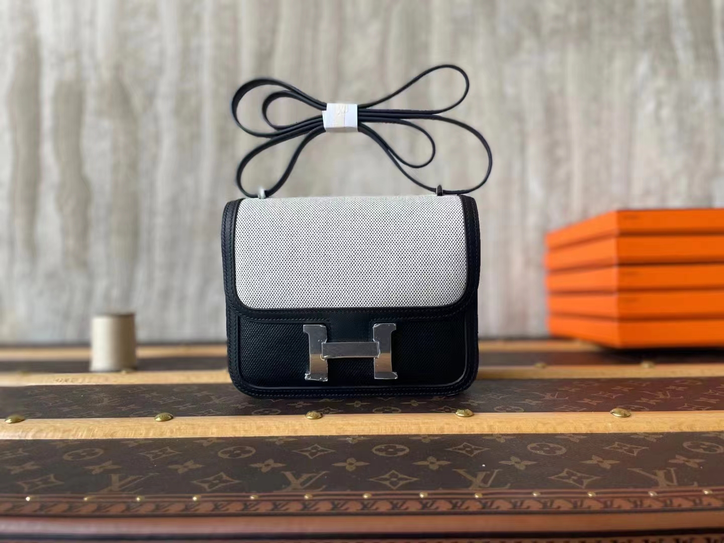 Hermès（爱马仕）Constance 小康 黑色 Epsom 银扣 19cm