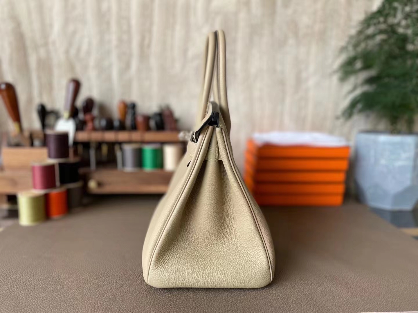 Hermès（爱马仕）Birkin 铂金包 风衣灰 TOGO 顶级小牛皮 银扣 30cm