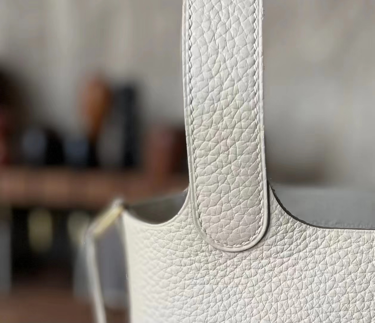 Hermès（爱马仕）Picotin 菜篮子 奶昔白 TC 大牛皮 金扣 18cm