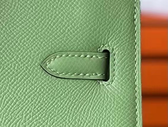 Hermès（爱马仕）Birkin 铂金包 牛油果绿 EP掌纹皮 外缝 银扣 25cm