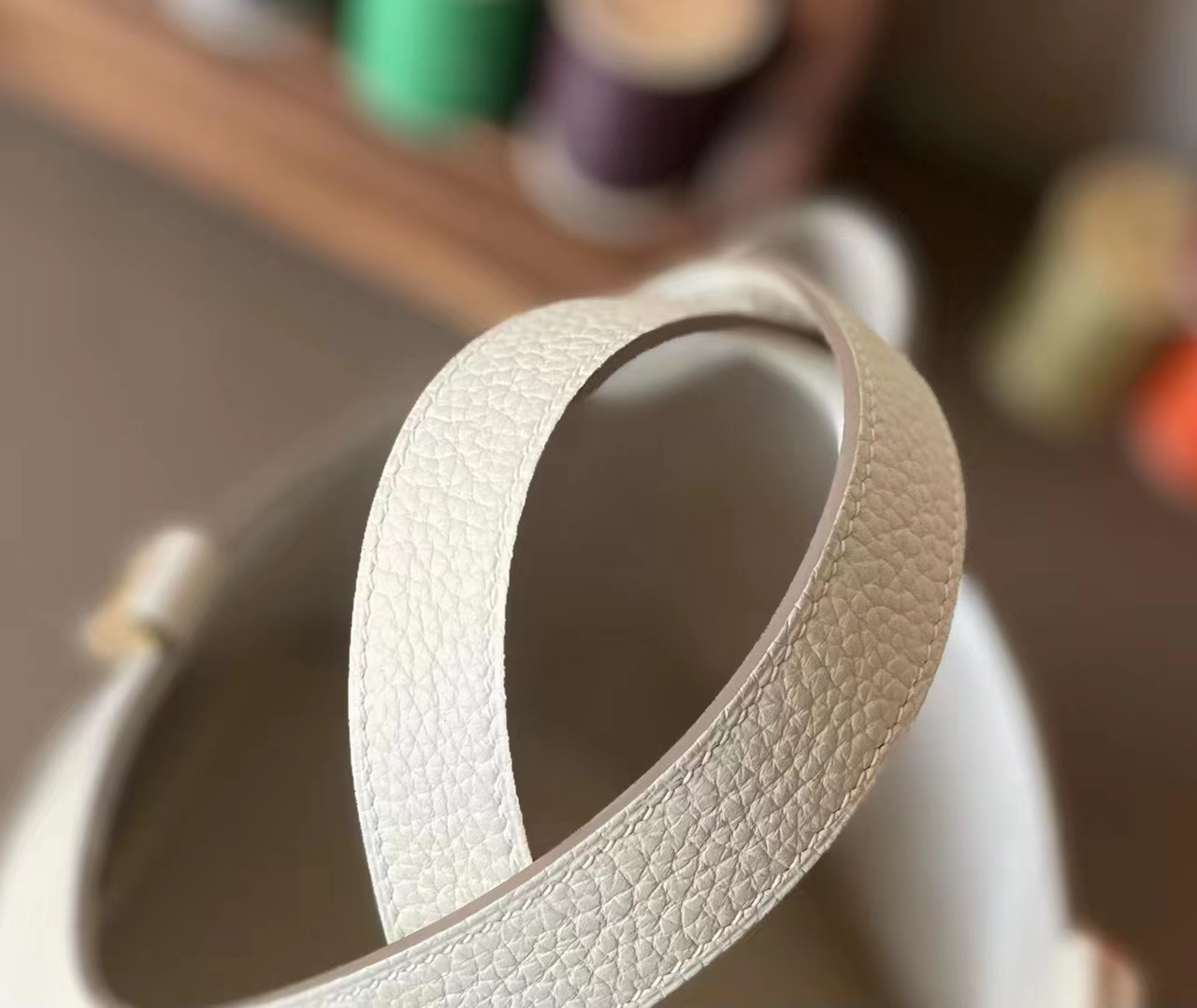 Hermès（爱马仕）Picotin 菜篮子 奶昔白 TC 大牛皮 金扣 18cm