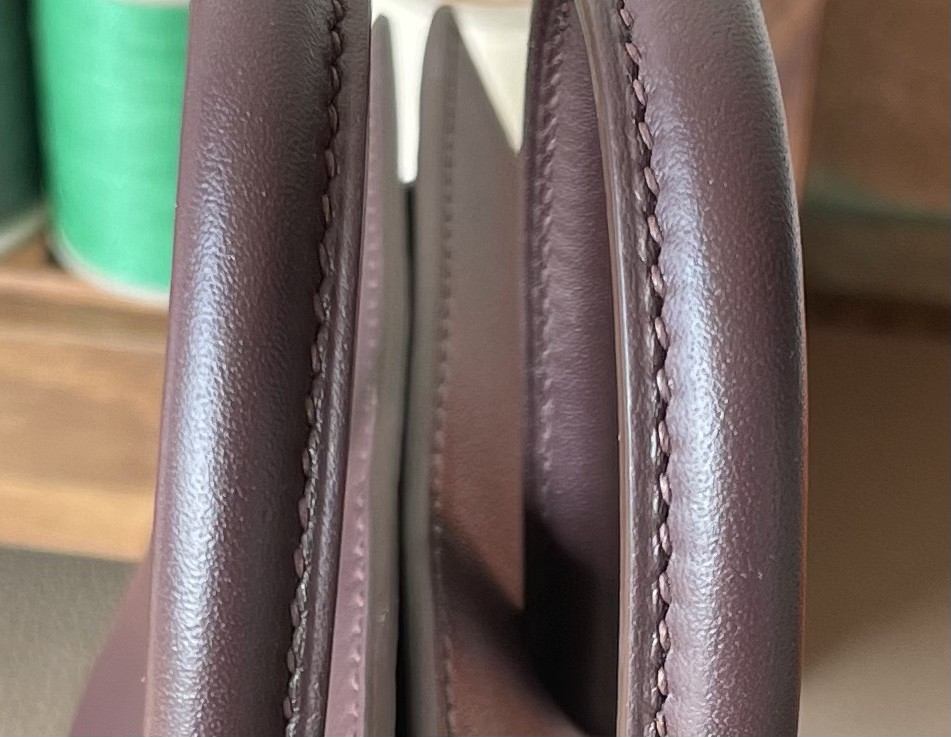 Hermès（爱马仕）Birkin 铂金包 幻影包 马鞍红 Swift皮 银扣 25cm