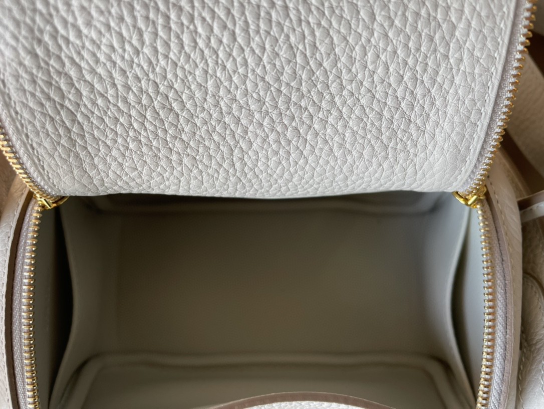 Hermès（爱马仕）Mini lindy 迷你琳迪包 珍珠灰 TC大牛皮 金扣 20cm