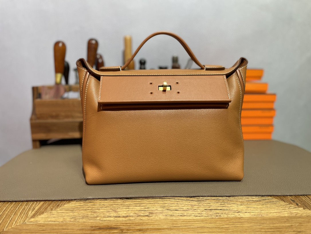 Hermès（爱马仕）kelly 24／24 金棕 TOGO 金扣