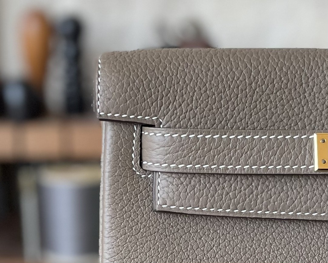 Hermès（爱马仕）Kelly ADO 双肩包 大象灰 TC大牛皮 金扣 20cm