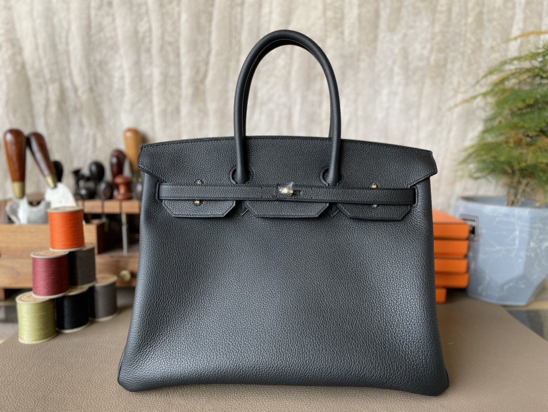 Hermès（爱马仕）Birkin 铂金包 黑色 Togo 顶级小牛皮 金扣 35cm