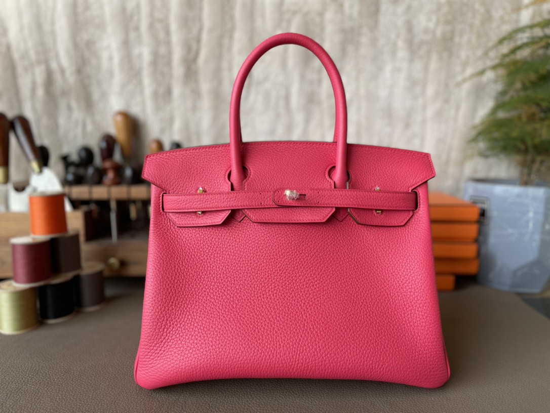 Hermès（爱马仕）Birkin 铂金包 极致粉 内拼 梦幻紫 TC 大牛皮 金扣 30cm