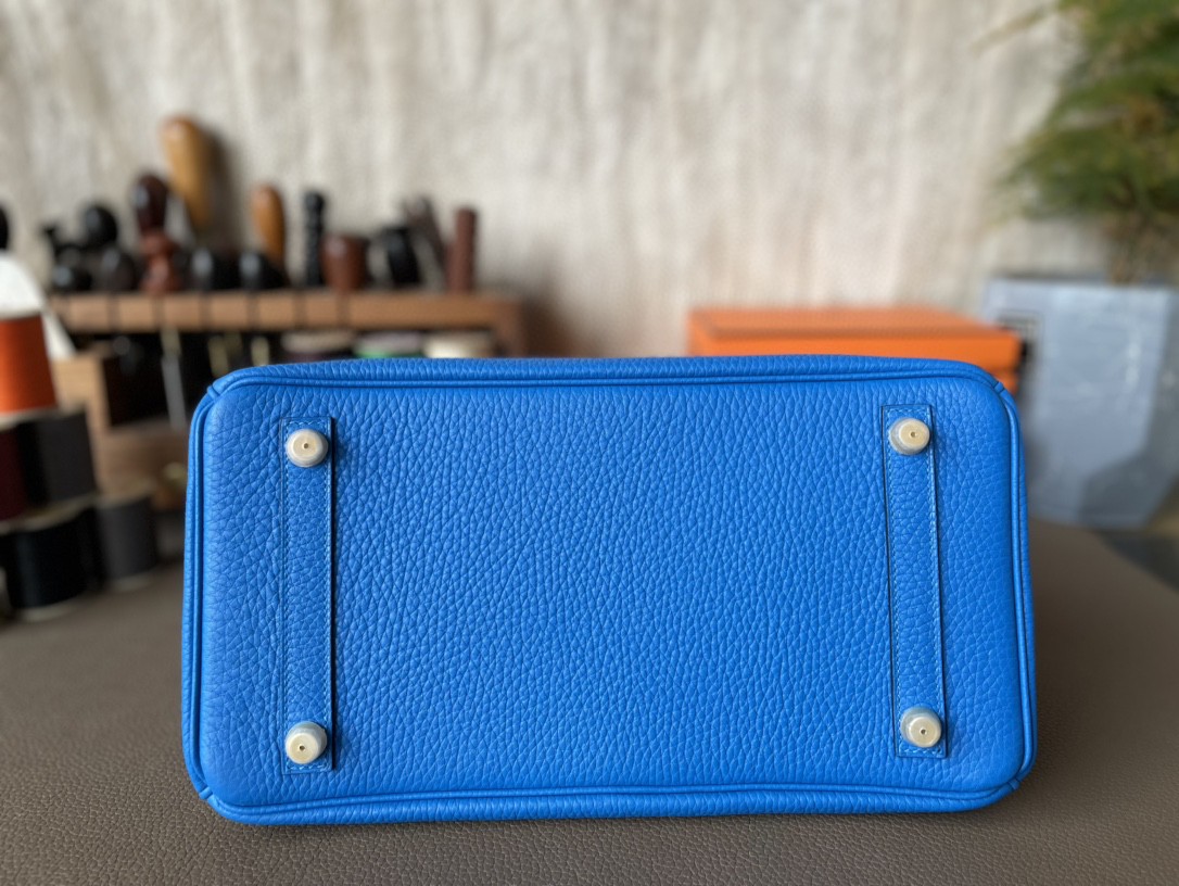 Hermès（爱马仕）Birkin 铂金包 水妖蓝 内拼 惊艳粉 TC 大牛皮 金扣 30cm