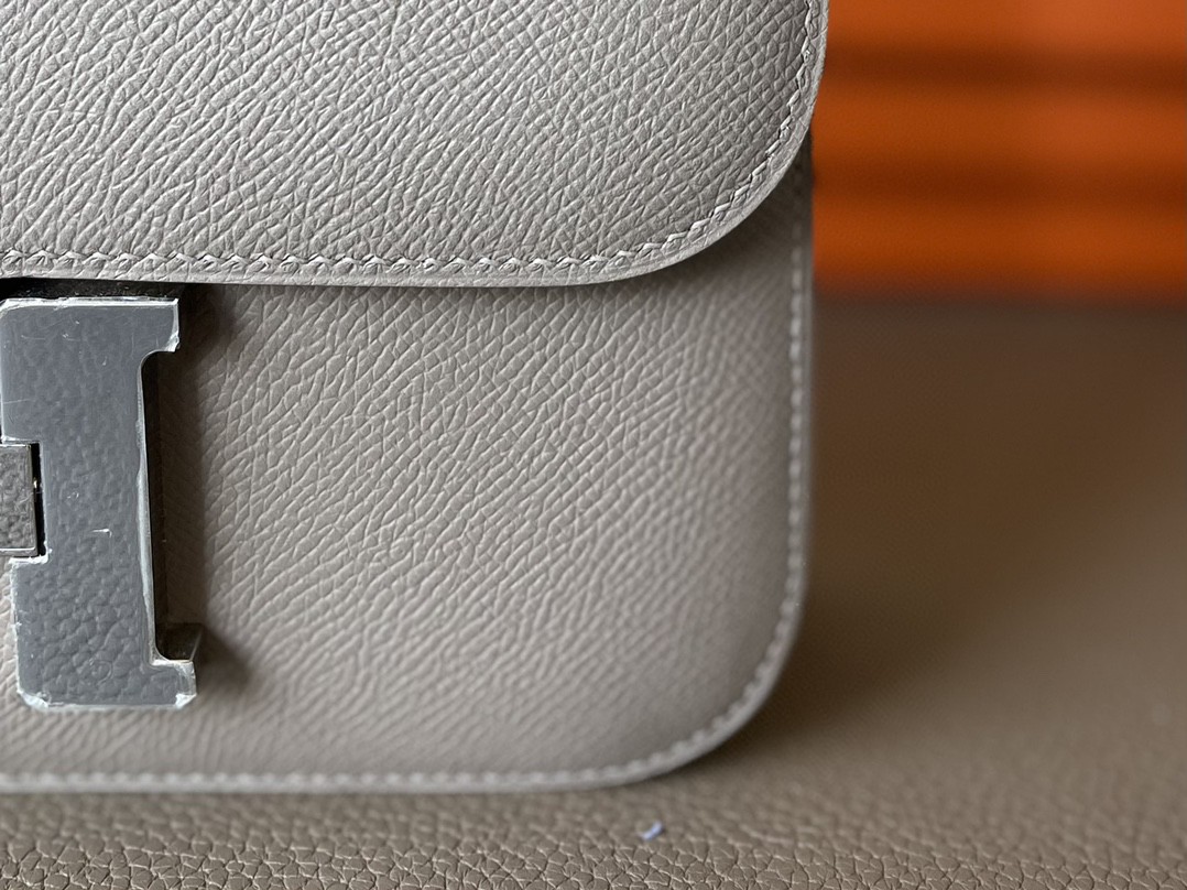 Hermès（爱马仕）Constance 小康 斑鸠灰 Epsom 掌纹皮 银扣 24cm