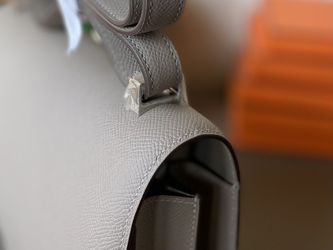 Hermès（爱马仕）Constance 小康 斑鸠灰 Epsom 掌纹皮 银扣 24cm