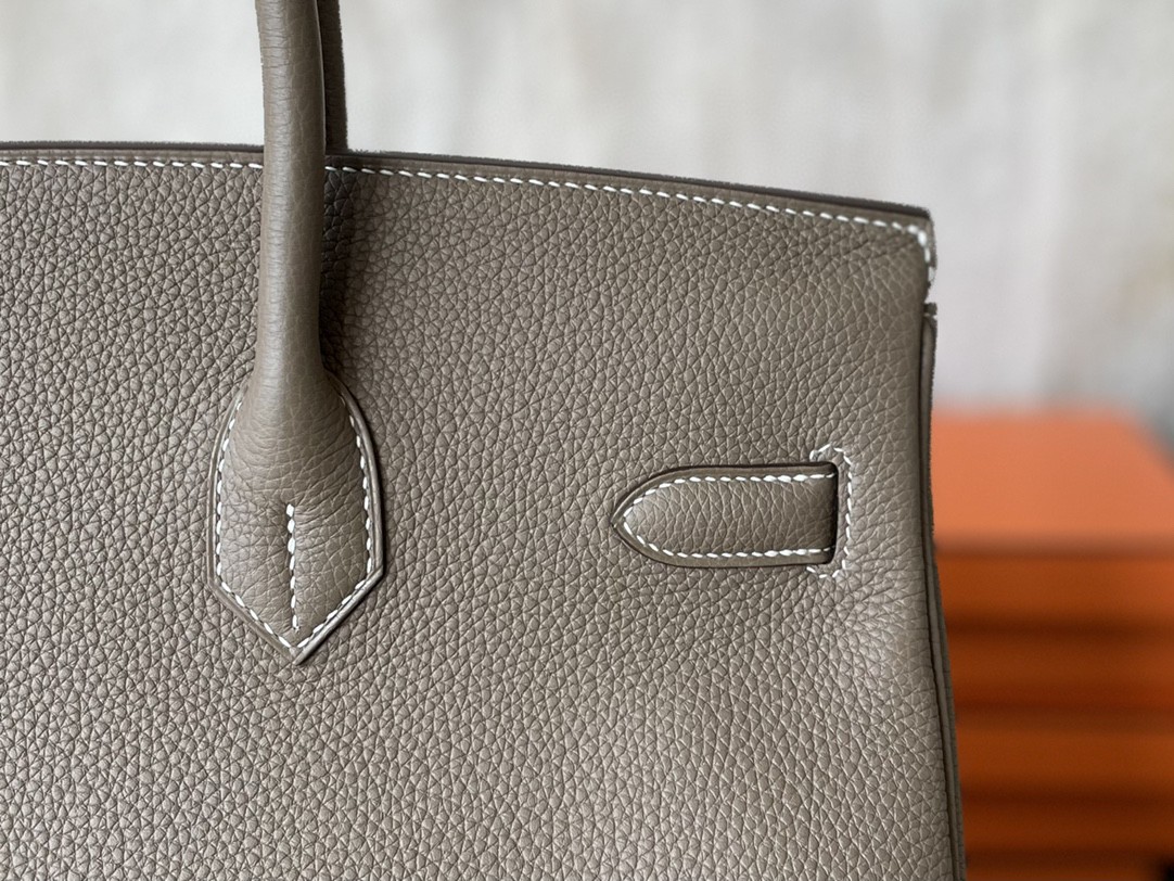 Hermès（爱马仕）Birkin 铂金包 大象灰 TOGO 顶级小牛皮 银扣 35cm