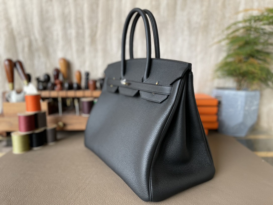 Hermès（爱马仕）Birkin 铂金包 黑色 Togo 顶级小牛皮 金扣 35cm