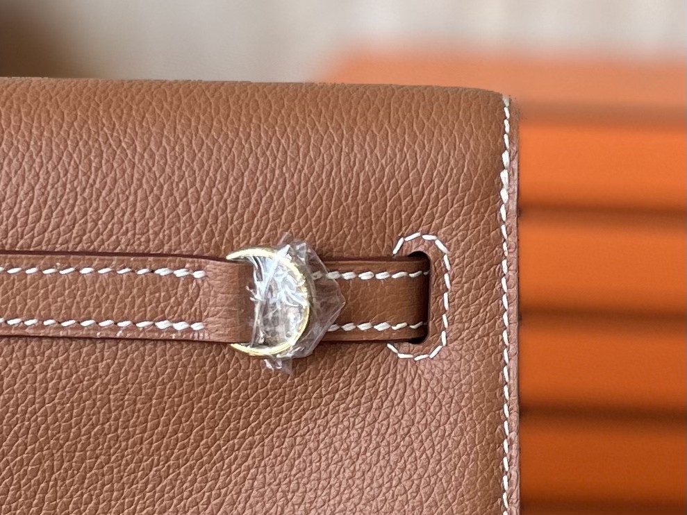 Hermès（爱马仕）Kelly danse 跳舞包 金棕色 EC皮 金扣