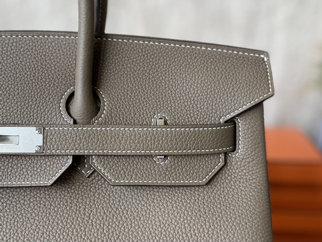 Hermès（爱马仕）Birkin 铂金包 大象灰 TOGO 顶级小牛皮 银扣 35cm