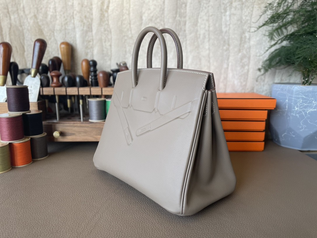Hermès（爱马仕）Birkin 铂金包 幻影包 大象灰 Swift皮 25cm