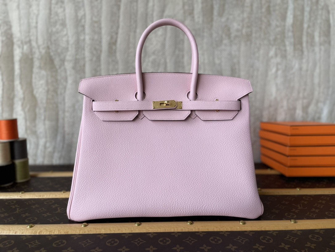 Hermès（爱马仕）Birkin 铂金包 3Q粉 Togo 顶级小牛皮 金扣 35cm
