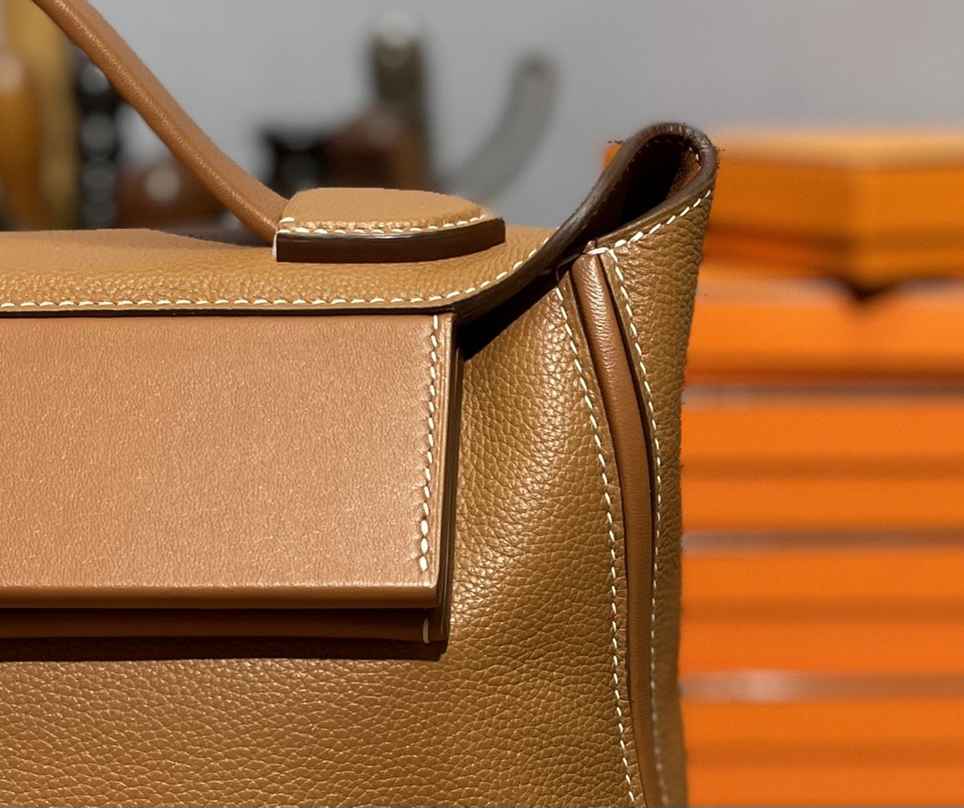 Hermès（爱马仕）kelly 24／24 金棕 TOGO 金扣