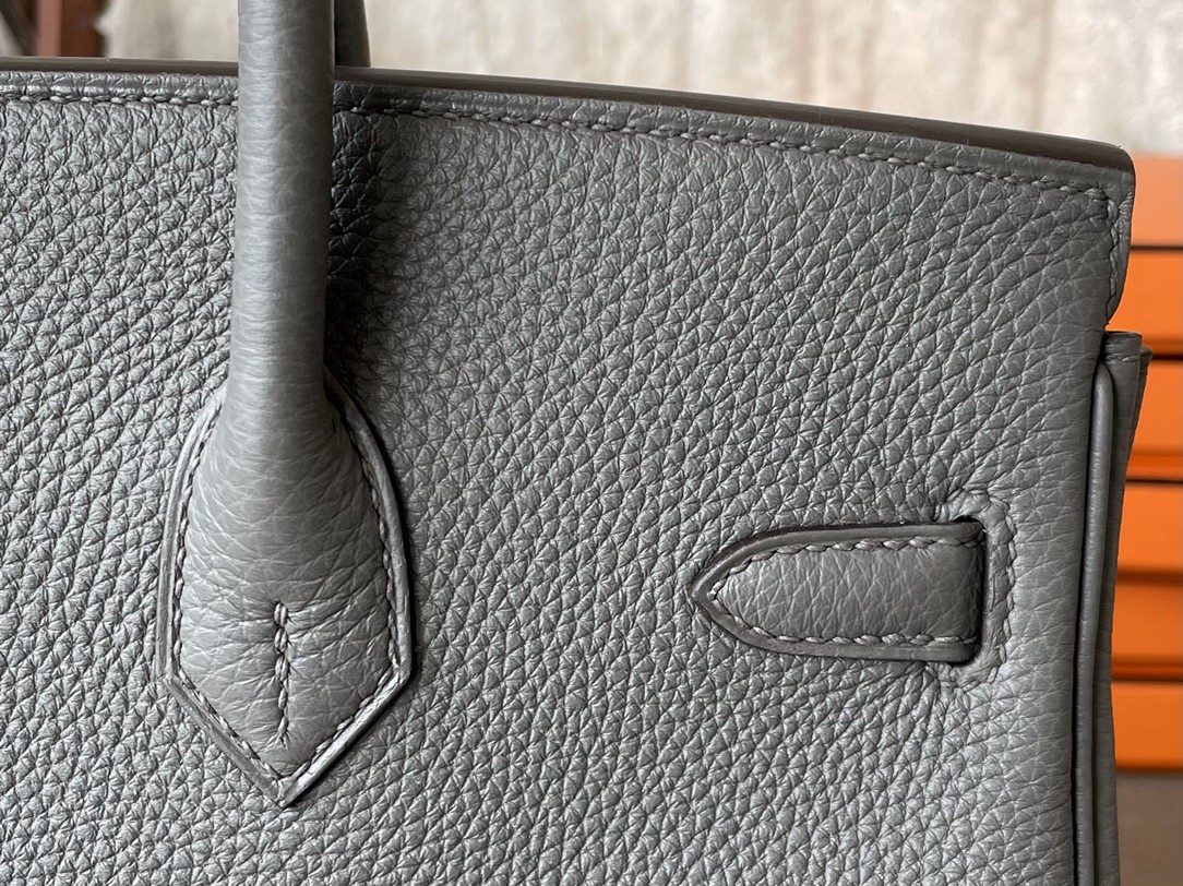 Hermès（爱马仕）Birkin 铂金包 锡器灰 TOGO 顶级小牛皮 玫瑰金扣 25cm