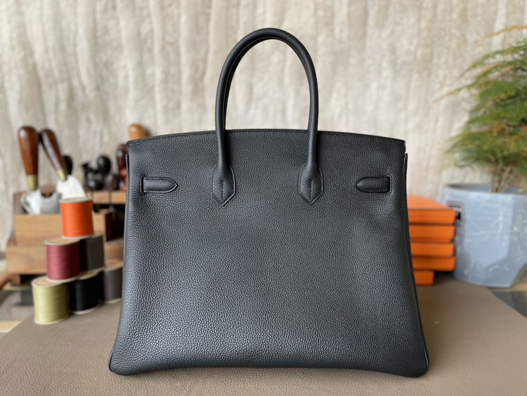 Hermès（爱马仕）Birkin 铂金包 黑色 Togo 顶级小牛皮 金扣 35cm