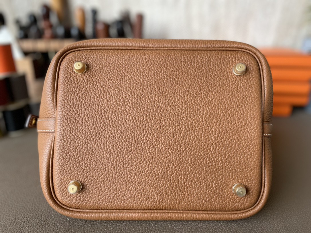Hermès（爱马仕）Picotin 菜篮子 金棕色 TC大牛皮 金扣 22cm