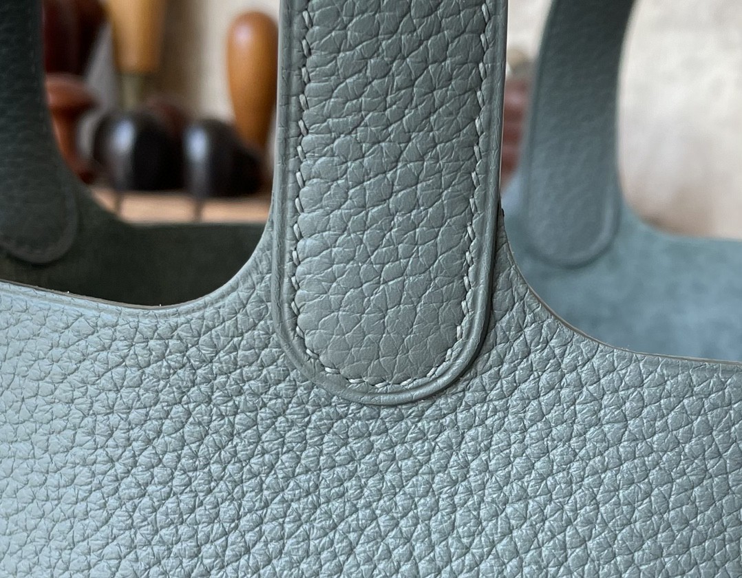 Hermès（爱马仕）Picotin 菜篮子 杏仁绿 TC大牛皮 金扣 18cm