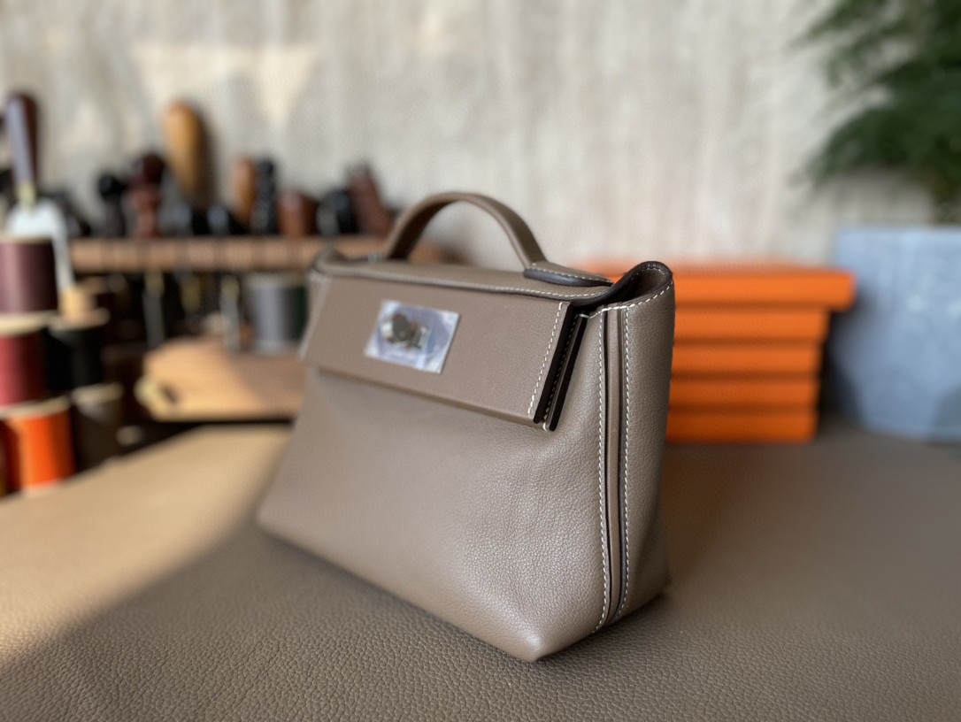 Hermès（爱马仕）mini kelly 2424 大象灰 EC皮 银扣