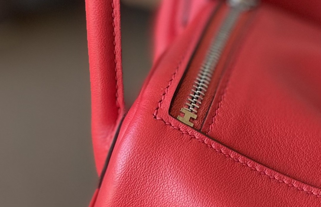 Hermès（爱马仕）mini Lindy 迷你琳迪包 番茄红 Swift皮 银扣 20cm