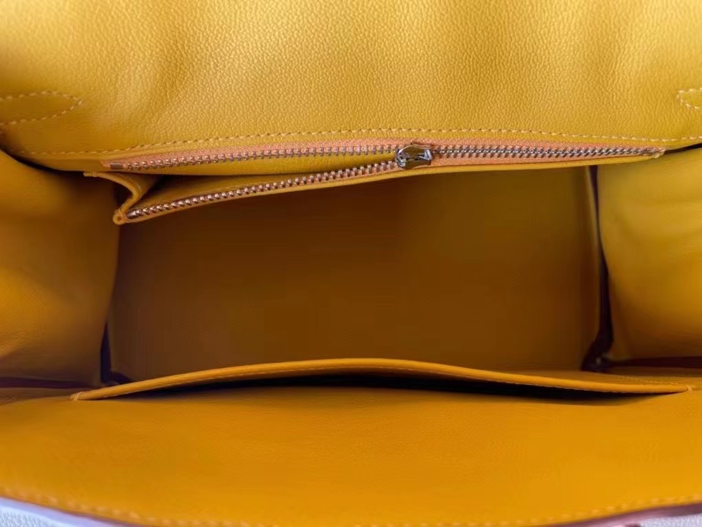 Hermès（爱马仕）Birkin 铂金包 金棕色 拼 琥珀黄 Togo Swfit 顶级小牛皮 金扣 25cm