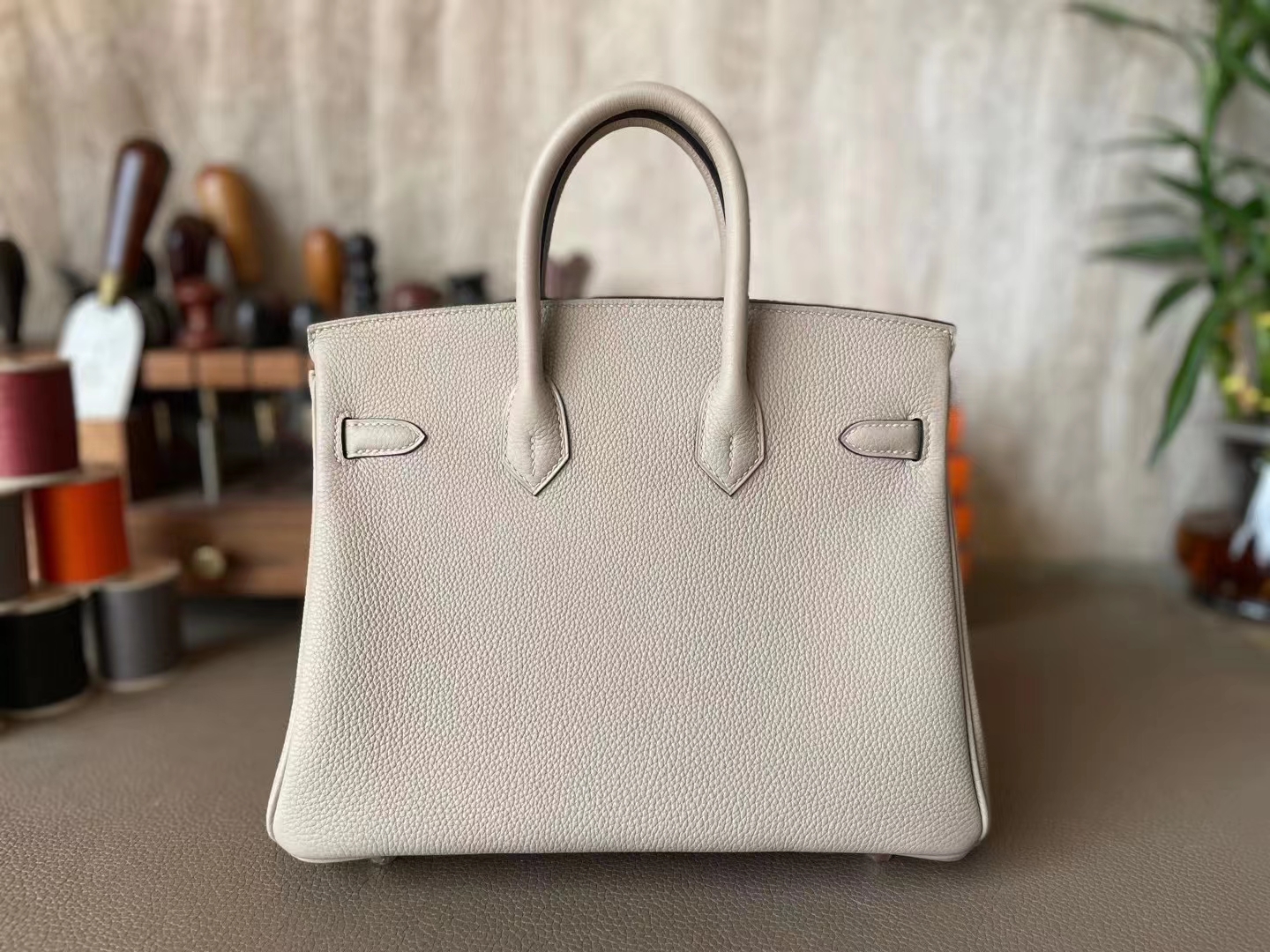 Hermès（爱马仕）Birkin 铂金包 斑鸠灰 Togo 顶级小牛皮 玫瑰金扣 25cm