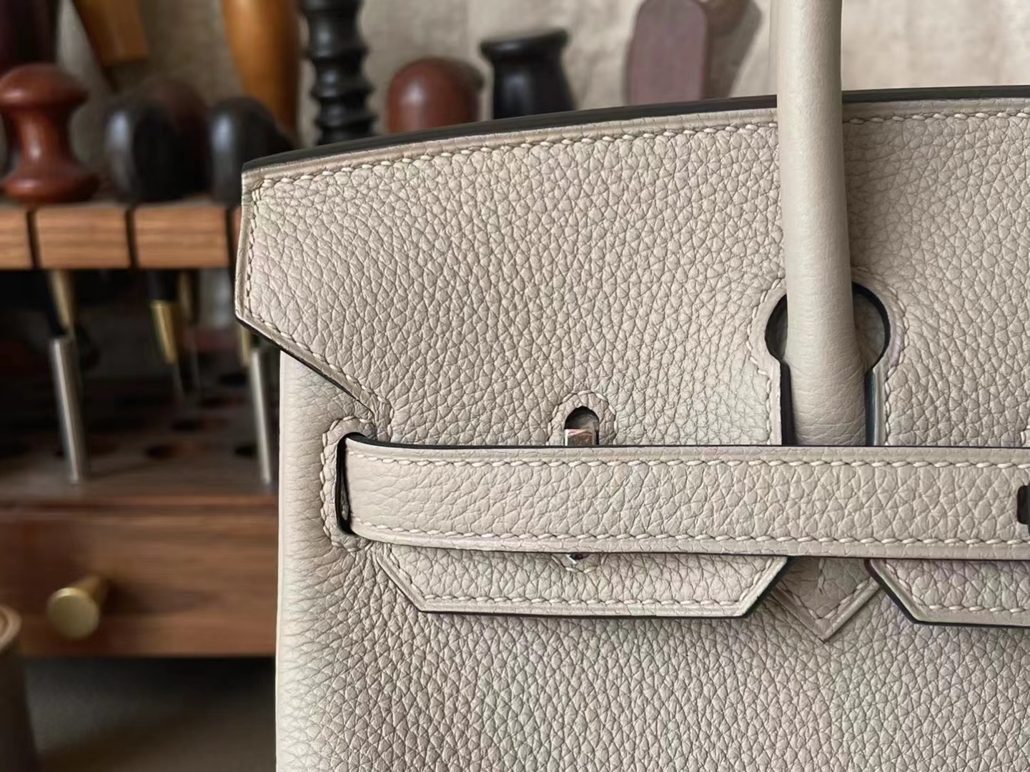 Hermès（爱马仕）Birkin 铂金包 斑鸠灰 Togo 顶级小牛皮 玫瑰金扣 25cm