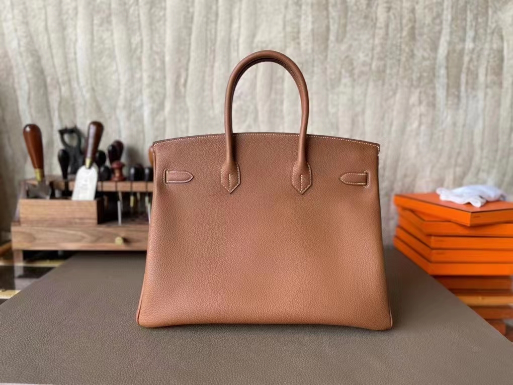 Hermès（爱马仕）Birkin 铂金包 金棕色 Togo 顶级小牛皮 金扣 35cm