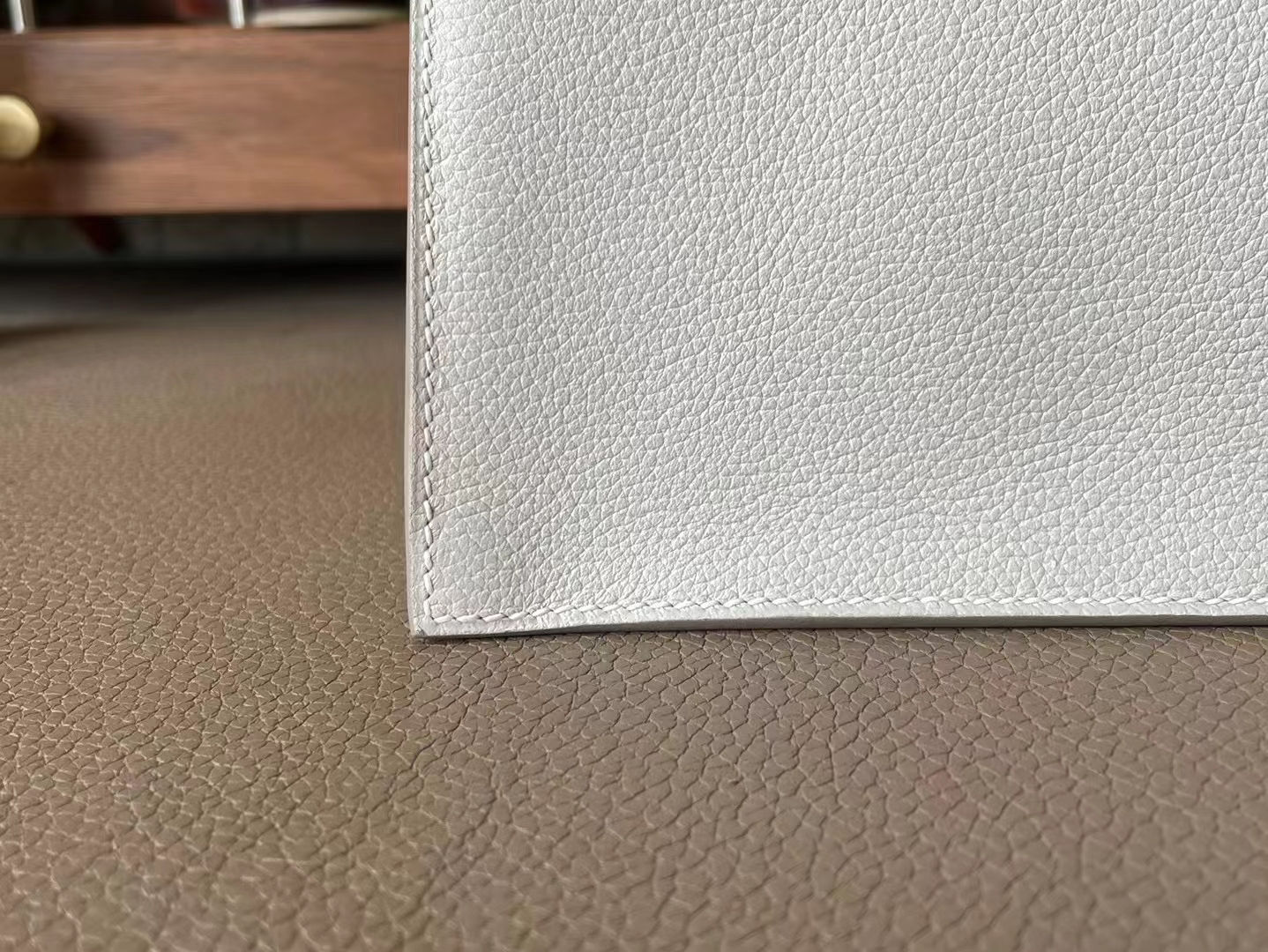 Hermès（爱马仕）Kelly danse 跳舞包 珍珠灰 evercolor皮 银扣
