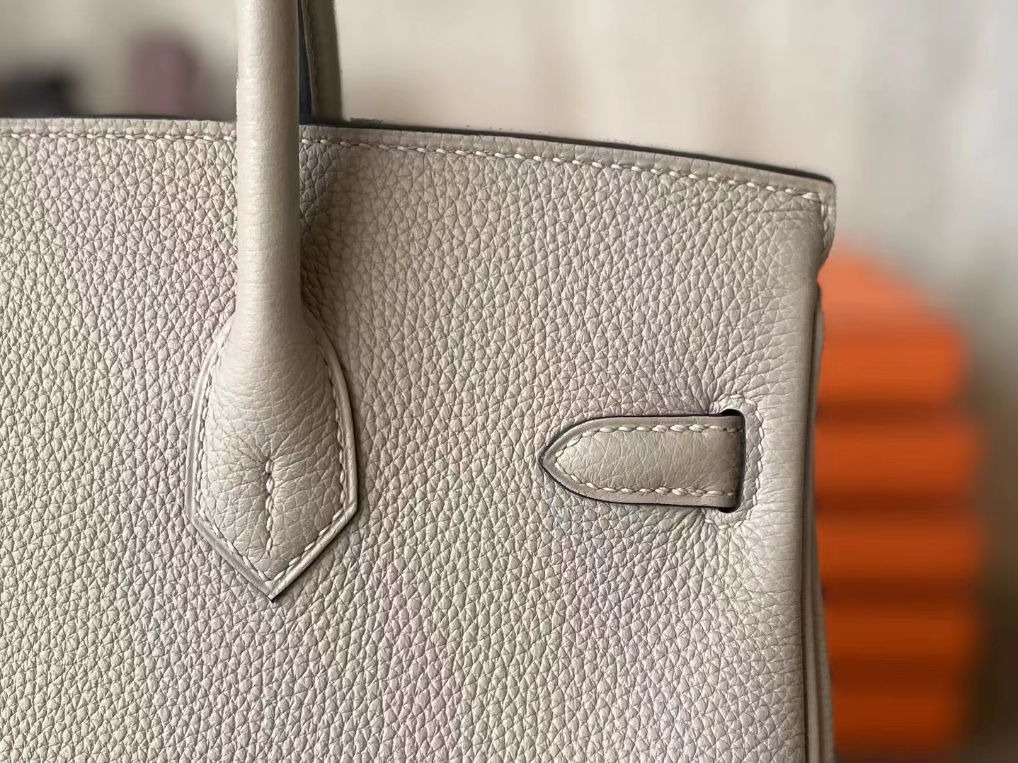 Hermès（爱马仕）Birkin 铂金包 斑鸠灰 Togo 顶级小牛皮 玫瑰金扣 25cm