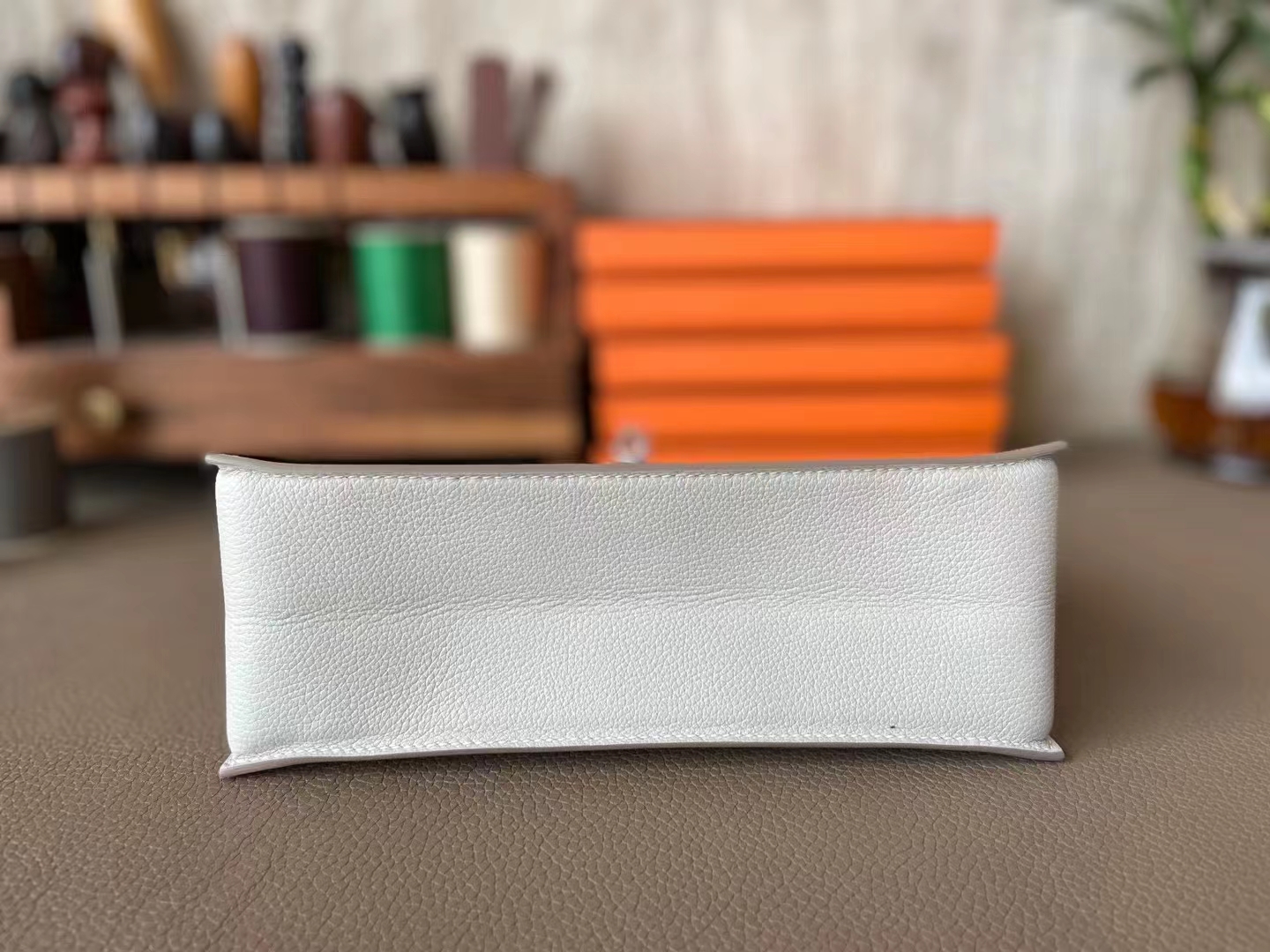 Hermès（爱马仕）Kelly danse 跳舞包 珍珠灰 evercolor皮 银扣