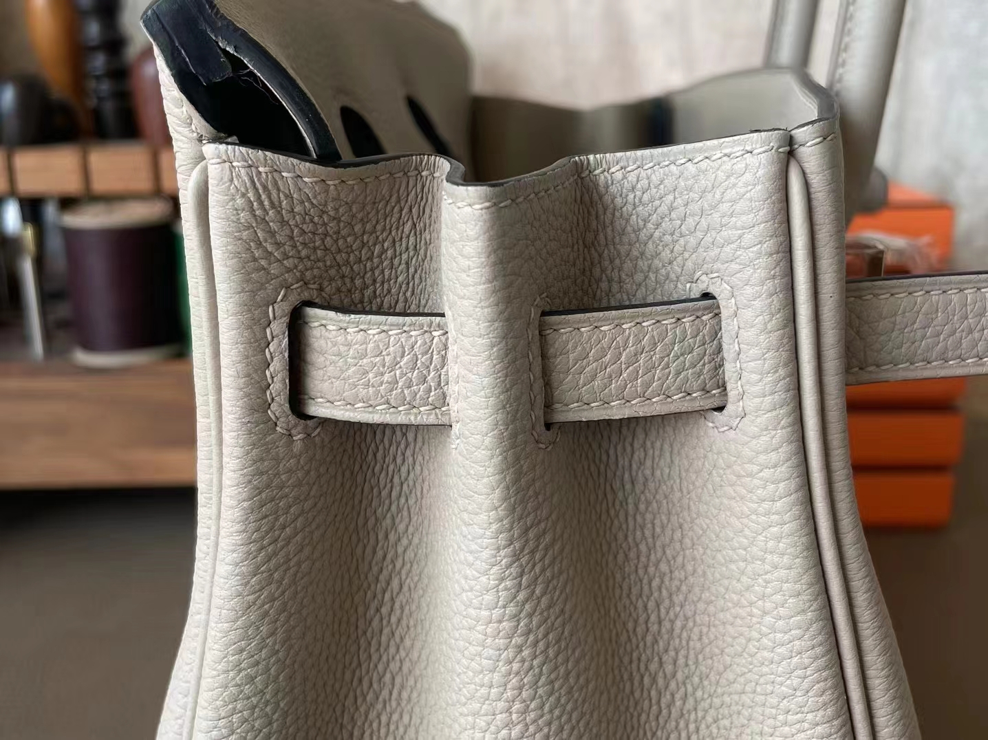 Hermès（爱马仕）Birkin 铂金包 斑鸠灰 Togo 顶级小牛皮 玫瑰金扣 25cm