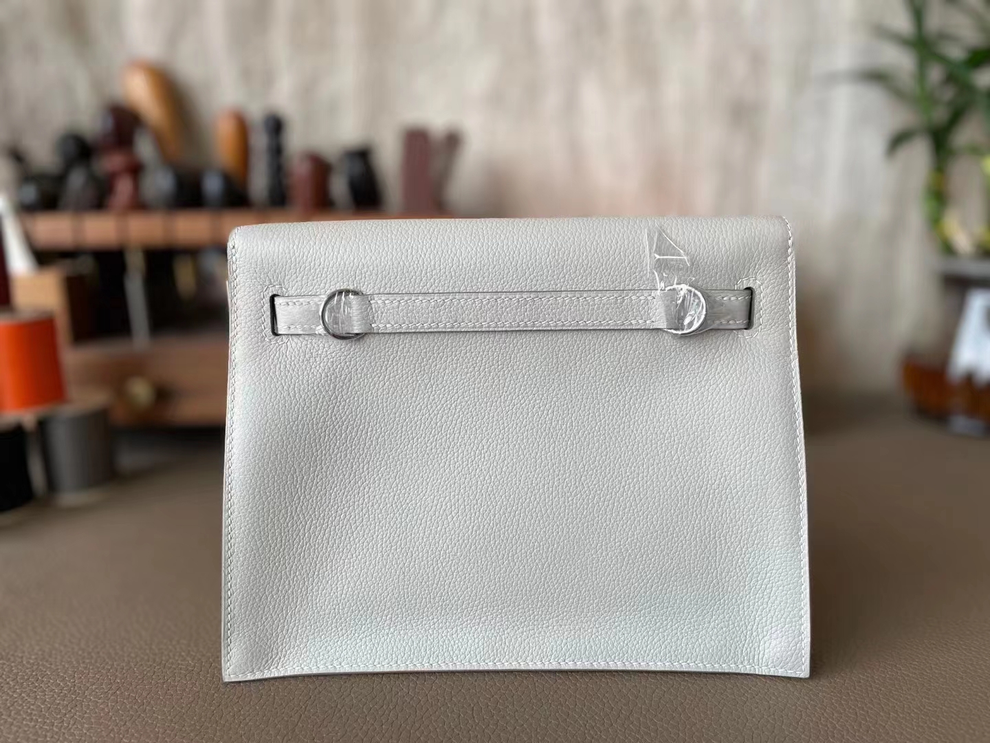 Hermès（爱马仕）Kelly danse 跳舞包 珍珠灰 evercolor皮 银扣