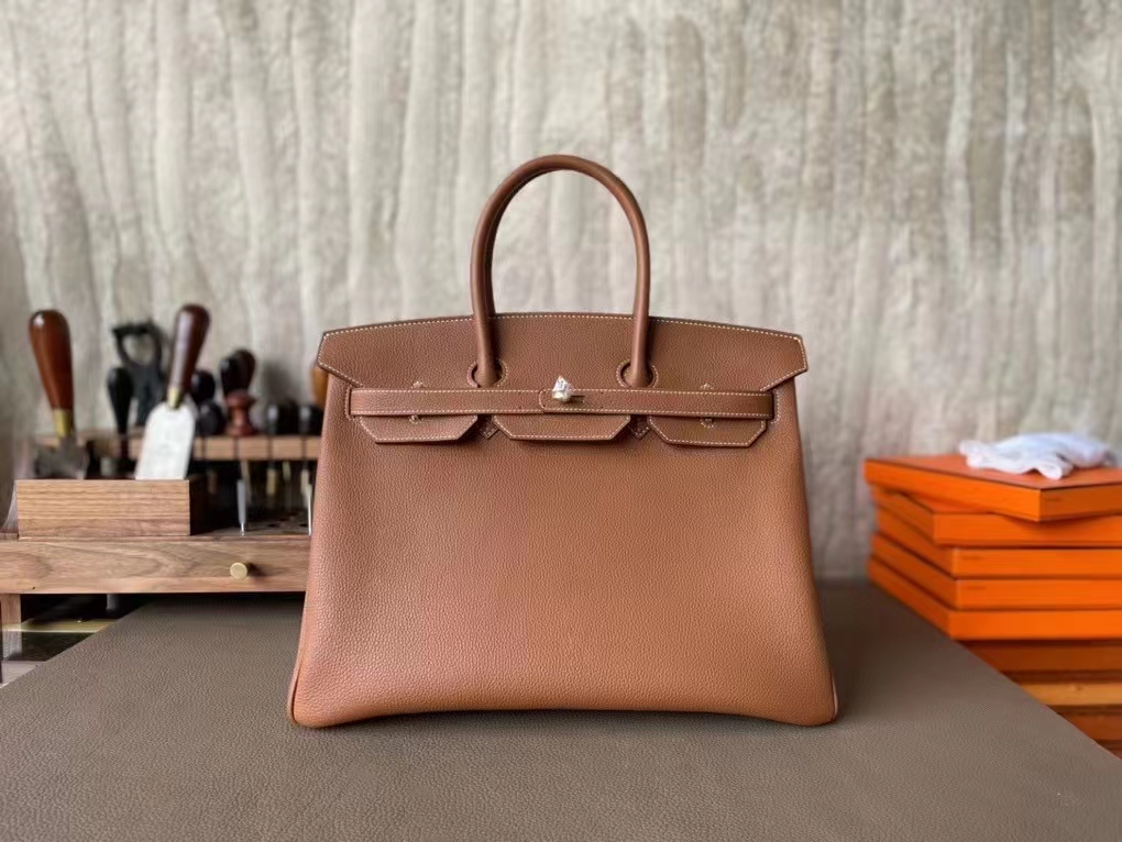 Hermès（爱马仕）Birkin 铂金包 金棕色 Togo 顶级小牛皮 金扣 35cm
