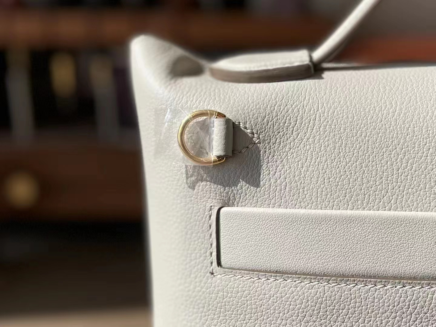 Hermès（爱马仕）mini kelly 2424 珍琳灰 evercolor 拼 Swfit 金扣