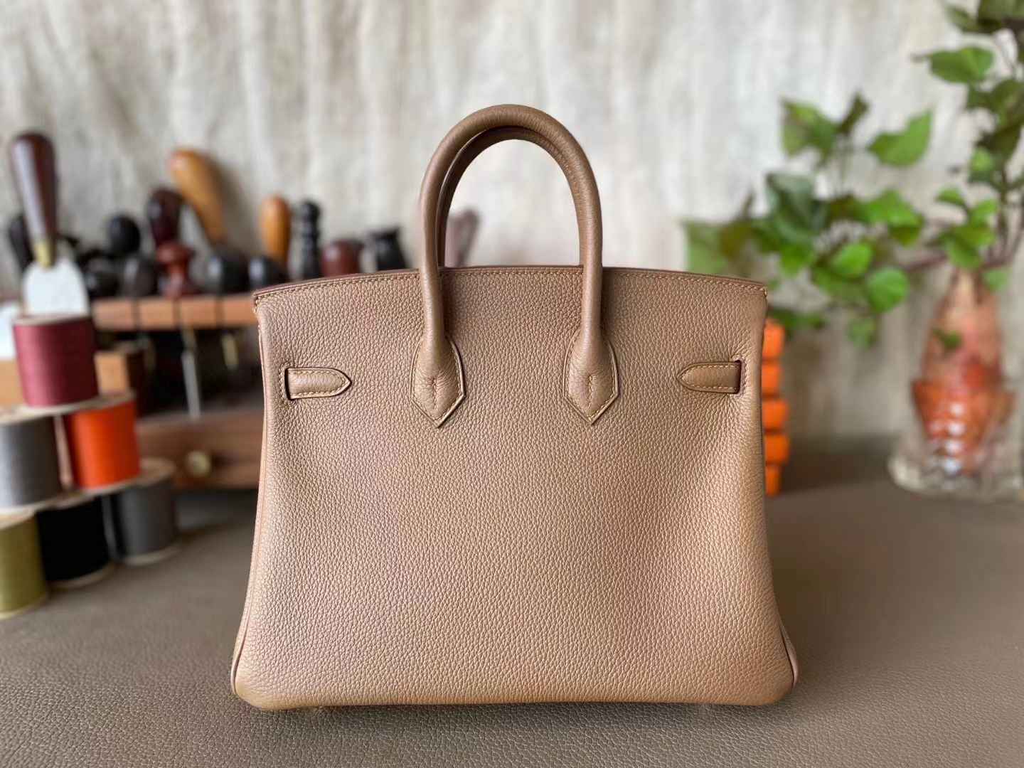 Hermès（爱马仕）Birkin 铂金包 3G 栗子色 Togo 顶级小牛皮 金扣 25cm