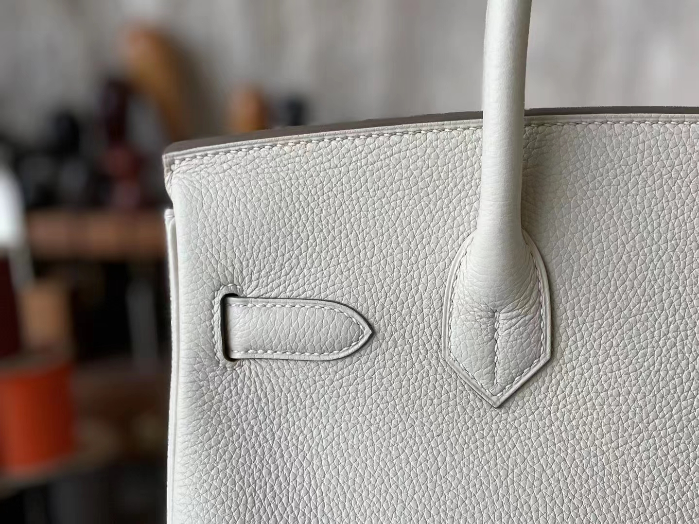 Hermès（爱马仕）Birkin 铂金包 奶昔白 Togo 顶级小牛皮 金扣 30cm