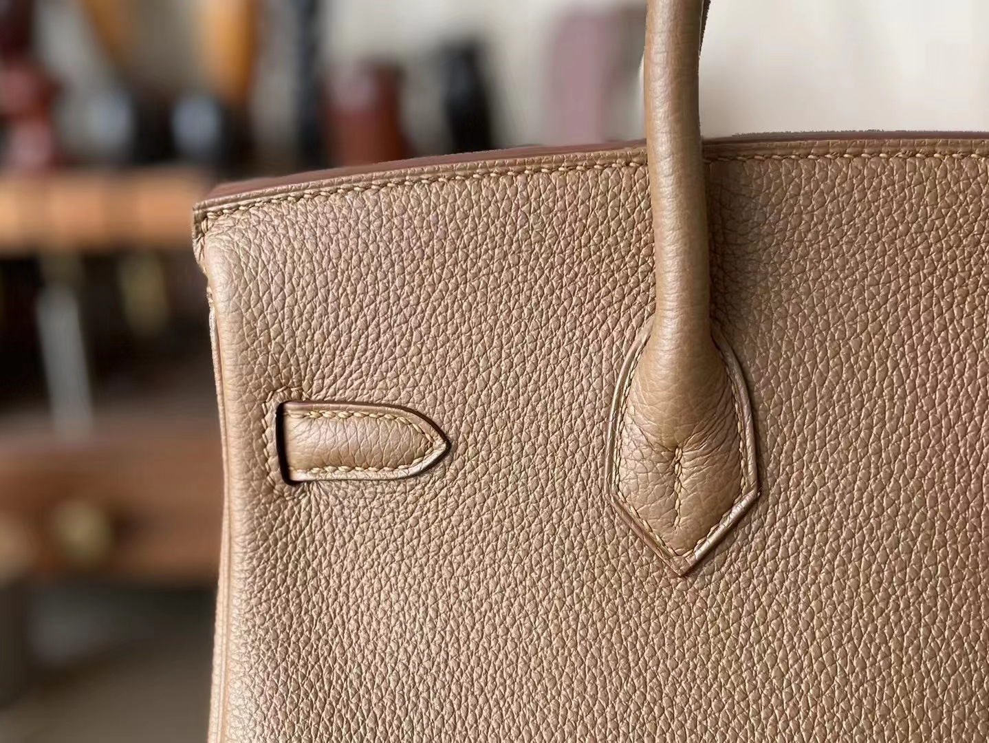 Hermès（爱马仕）Birkin 铂金包 3G 栗子色 Togo 顶级小牛皮 金扣 25cm