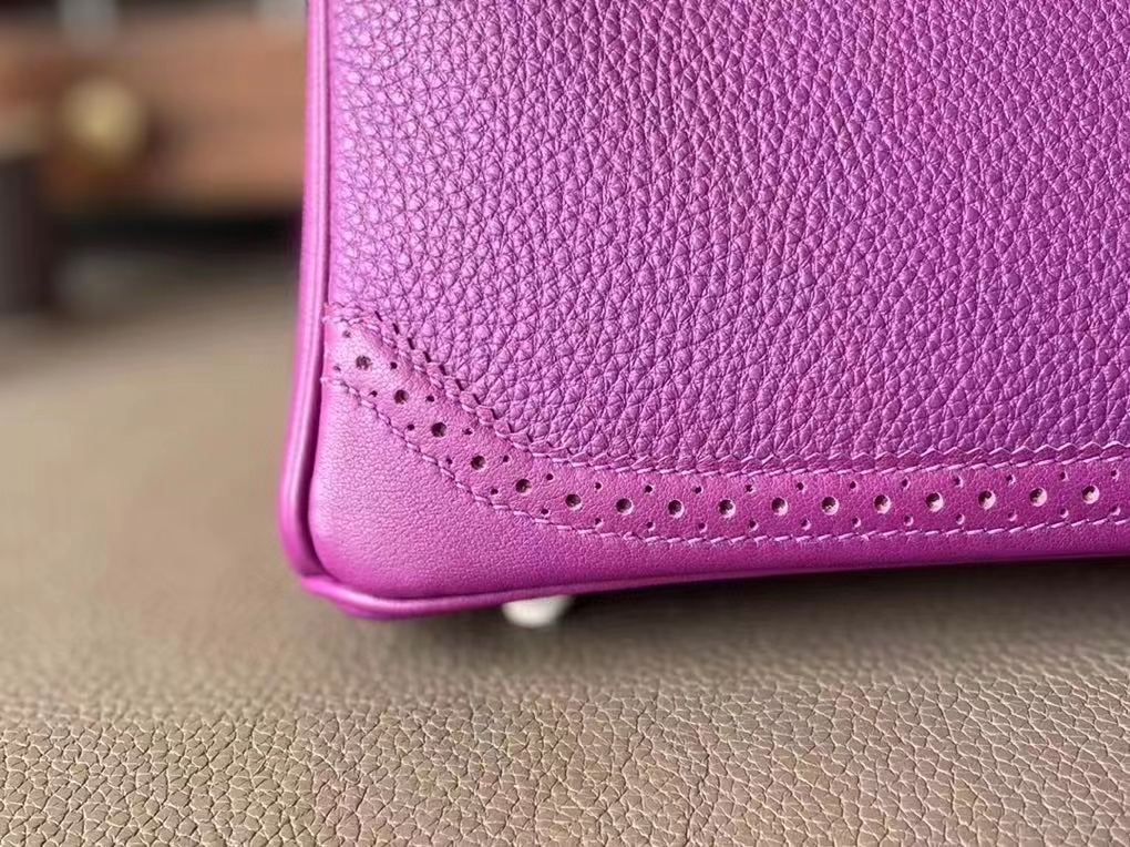 Hermès（爱马仕）Birkin 铂金包 蕾丝 海葵紫 Togo 顶级小牛皮 Swfit 金扣 25cm